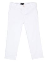 Emporio Armani Kids pantalon à coupe droite - Blanc