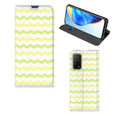 Xiaomi Mi 10T | 10T Pro | Hoesje met Magneet | Waves Yellow