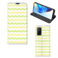 Xiaomi Mi 10T | 10T Pro | Hoesje met Magneet | Waves Yellow