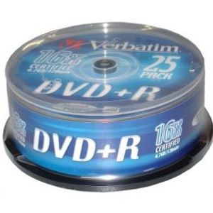 Verbatim DVD+R 16X 25st. Spindle