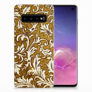 Siliconen Hoesje Samsung Galaxy S10 Barok Goud