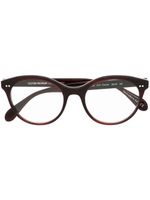 Oliver Peoples lunettes de soleil Gwinn à monture ronde - Rouge - thumbnail