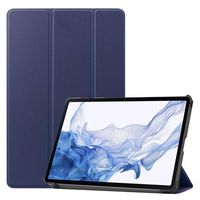 Tri-Fold Series Samsung Galaxy Tab S8 Smart Folio Case (Bulkverpakking) - Donkerblauw - thumbnail