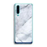 Witte marmer: Huawei P30 Transparant Hoesje