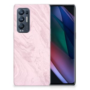 OPPO Find X3 Neo TPU Siliconen Hoesje Marble Pink - Origineel Cadeau Vriendin