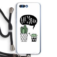Hey you cactus: Honor 10 Transparant Hoesje met koord