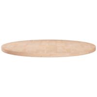 Tafelblad rond Ø60x2,5 cm onbehandeld massief eikenhout - thumbnail