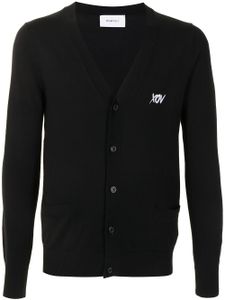 Ports V cardigan à logo imprimé - Noir