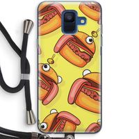Hamburger: Samsung Galaxy A6 (2018) Transparant Hoesje met koord