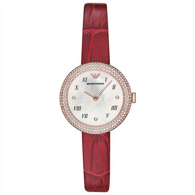 Emporio Armani AR11357 Horloge Rosa staal rosekleurig-rood 30 mm