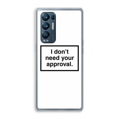 Don't need approval: Oppo Find X3 Neo Transparant Hoesje