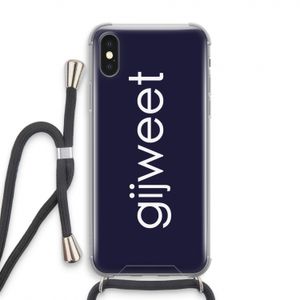 Gijweet: iPhone XS Transparant Hoesje met koord
