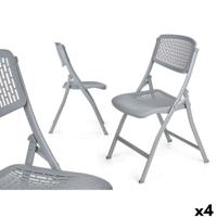Vouwbare Stoel Gift Decor Grijs 59 x 50 x 82 cm 108 x 13,5 x 50 cm (4 Stuks)