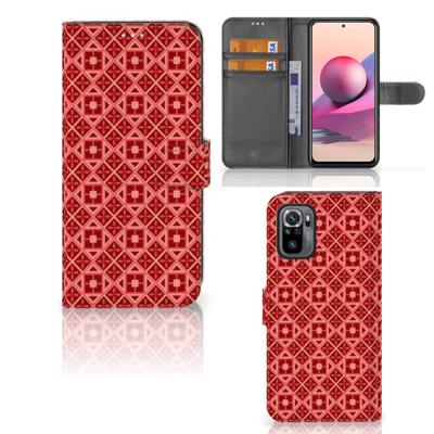 Xiaomi Redmi Note 10S | 10 4G | Poco M5s | Telefoon Hoesje | Batik Rood