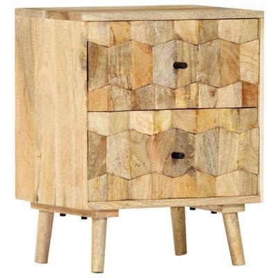 Nachtkastje 40x30x50 cm massief mangohout
