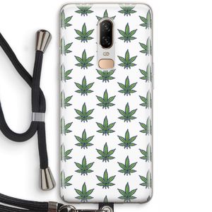 Weed: OnePlus 6 Transparant Hoesje met koord