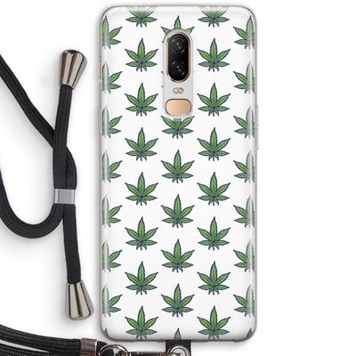 Weed: OnePlus 6 Transparant Hoesje met koord