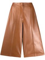 Desa 1972 pantalon crop en cuir à taille haute - Tons neutres