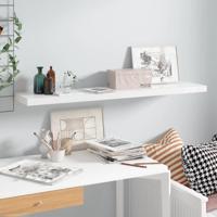 Wandschap zwevend 120x23,5x3,8 cm MDF hoogglans wit
