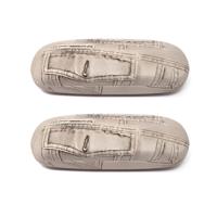 Brillenkoker - 2x - bruin - universeel - hard kunststof - bril beschermen