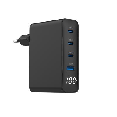 USB snellader 1xA, 3xC 100W Power Delivery zwart