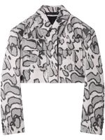 Stella McCartney Moth patterned-jacquard cropped jacket - Tons neutres - thumbnail