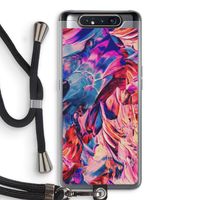 Pink Orchard: Samsung Galaxy A80 Transparant Hoesje met koord Pink Orchard: Samsung Galaxy A80 Transparant Hoesje met koord