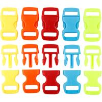 Creativ Company Klik sluiting, l: 29 mm, b: 15 mm, gatgrootte 3x11 mm, diverse kleuren, 100 stuk/ 1 doos