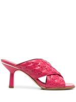 Michael Michael Kors mules en cuir tressé 90 mm - Rose Michael Michael Kors mules en cuir tressé 90 mm - Rose