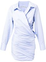 Alexander Wang robe-chemise à design asymétrique - Bleu