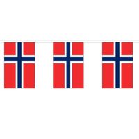 2x Polyester vlaggenlijn van Noorwegen 3 meter   -