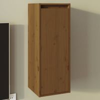 Wandkast 30x30x80 cm massief grenenhout honingbruin