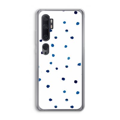 Blauwe stippen: Xiaomi Mi Note 10 Pro Transparant Hoesje