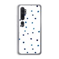 Blauwe stippen: Xiaomi Mi Note 10 Pro Transparant Hoesje
