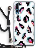 Cheetah color: Huawei P20 Pro Transparant Hoesje met koord