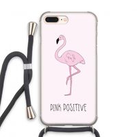Pink positive: iPhone 7 PLUS Transparant Hoesje met koord