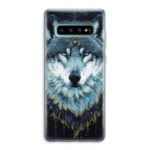 Darkness Wolf: Samsung Galaxy S10 Plus Transparant Hoesje