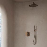 Regendouche set SaniClear Antique | Inbouw | 30 cm | Thermostaatkraan | Rond | Verouderd messing