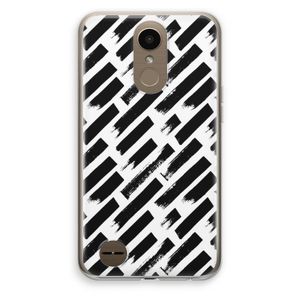 Zwarte vegen: LG K10 (2017) Transparant Hoesje