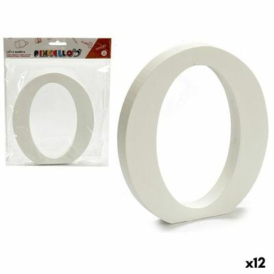 Brief O Wit Hout 1,8 x 21 x 17 cm (12 Stuks)