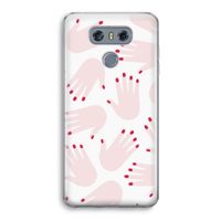 Hands pink: LG G6 Transparant Hoesje