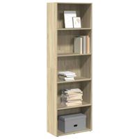 Boekenkast 60x30x189 cm bewerkt hout sonoma eikenkleurig Boekenkast 60x30x189 cm bewerkt hout sonoma eikenkleurig