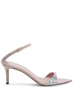 Giuseppe Zanotti sandales Intriigo Queen 70 mm ornées de cristaux - Rose