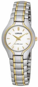 Lorus RRX90GX9 Horloge staal zilver-en goudkleurig-wit 24 mm