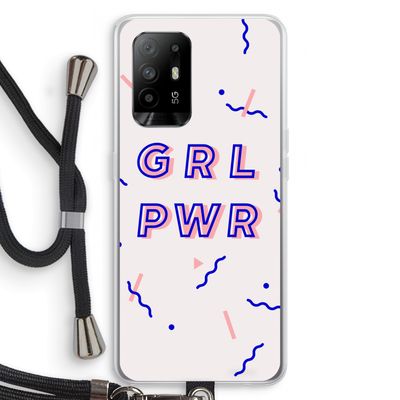 GRL PWR: Oppo A95 5G Transparant Hoesje met koord