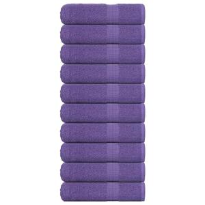 VidaXL Douchehanddoeken 10 st 70x140 cm 360 g/m² 100% katoen paars