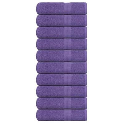 VidaXL Douchehanddoeken 10 st 70x140 cm 360 g/m² 100% katoen paars
