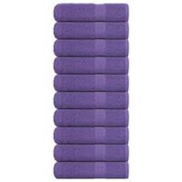 VidaXL Douchehanddoeken 10 st 70x140 cm 360 g/m² 100% katoen paars