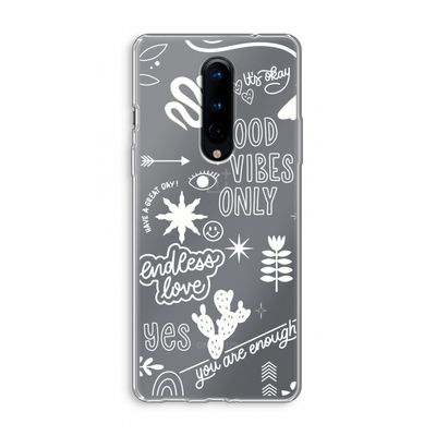 Good vibes: OnePlus 8 Transparant Hoesje