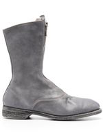 Guidi bottes en cuir à fermeture zippée - Gris